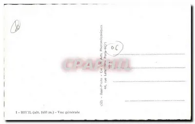 Beuil — vista geral — Réal-Photo, Paris — Verso