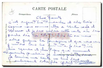 Mônaco. O Palácio do Príncipe e a Cabeça do Cão — editor Les Plus Beaux Sites de France, n° 265 — Verso