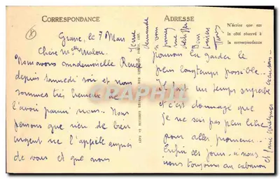 Grasse — Vista através dos palmeiras — LL, n°100 — Verso