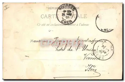 Bourges — Pałac Jacques Cœur, plac Berry — Gliche Abel i Patureau — FA i C° — Rewers
