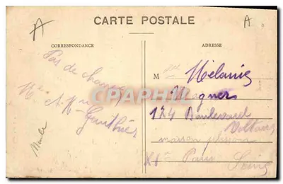 Carentan - A Igreja — foto de Dinas, edição L. P. — Verso
