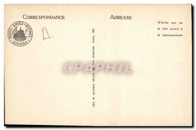 Monte Santo Michel — O Museu e a Porta do Boulevard — editor Lévy e Neurdein, n° 217 — Verso