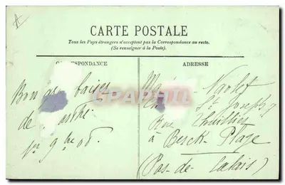 Widok na Mont Saint-Michel — Wieża Guel — LL. — Wydawca LL, nr 108 — Rewers