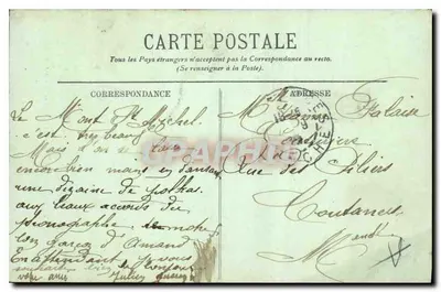 Mont-Saint-Michel — Rybacy na brzegach — LL. n°24 — Rewers