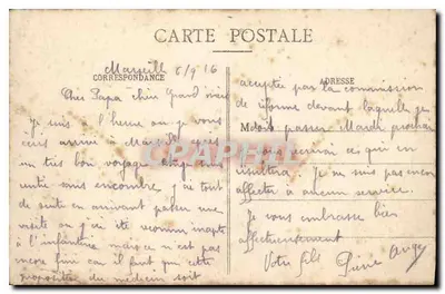 Marseille - De Jetée en de Lantaarn van Sint-Maria - Supra — Achterkant
