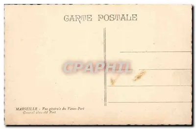Marseille — Vista geral do Vieux-Port — editor não identificado, número de série não visível — Verso