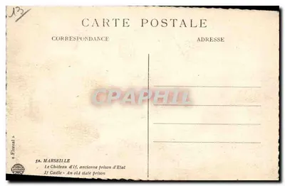 O Castelo de If — antiga prisão estatal — editor Floreal, n°52 — Verso