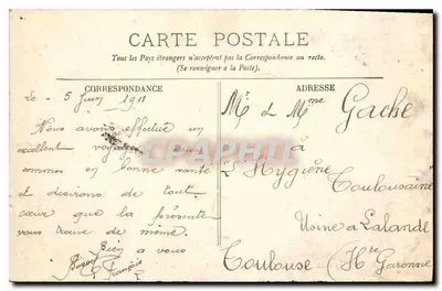 Marseille — Pałac Longchamps — Fronton — LL. nr 196 — Rewers