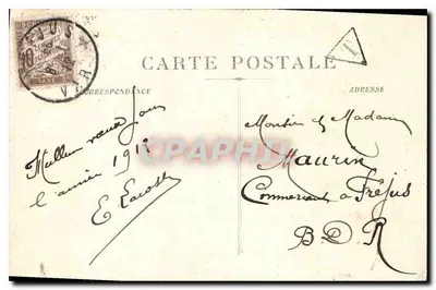Marseille — Fontaine Cantini, motivo central Le Rhône — editor desconhecido, n° 277 — Verso