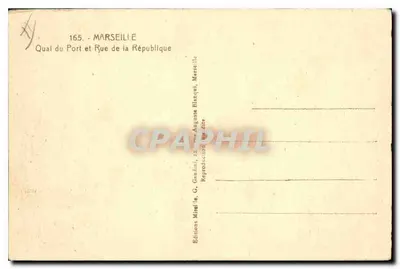 Marseille — Quai du Port und Rue de la République — Mireille — Rückseite