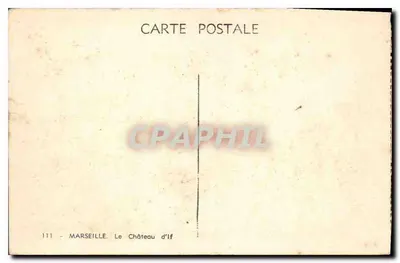 Schloss If — Marseille — Verlag: Postkarte — Rückseite