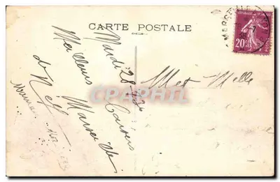 Marseille — Fontein Cantini — A. T. — Achterkant