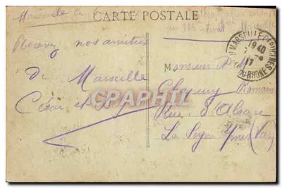 Um forte vento de mistral em Marselha! — Foto Bourre, editora 22, rue Pavillon - Marselha — Verso