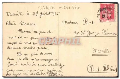 Marseille — Plac Castellane — Fontaine Cantini i Prado — Rewers