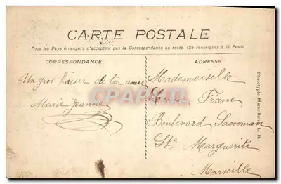 MARSEILLE - Het Paleis van Justitie — uitgever Phototypie Marseille — Achterkant