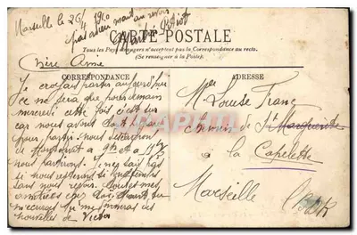 Marseille — A Corniche — LL. — n°184 — Verso