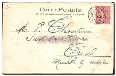 Marseille - Katedra. Aquavant baptysterium - Wydawca: C. Chouvenin — Rewers