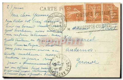 Marseille — La Corniche — Dzielnica Proroka — Novella 1701 — Rewers