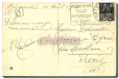 Riquewihr — Dolder i Wieża Wrotowa — wydawca Riquewihr, nr 5 — Rewers