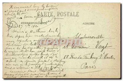 Mulhouse - Hôtel de Ville — Ch. Burgeret, wyd. Strasbourg, n° 37 — Rewers