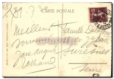 Mulhouse — Place de la République (Nouveau Quartier) — Braun & Cie Imp. Édit. (n° 743) — Verso