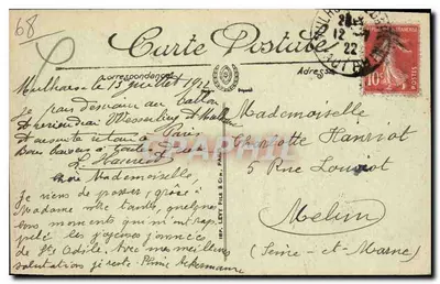 Mulhouse — Kanał i Poczta — LL. — Rewers