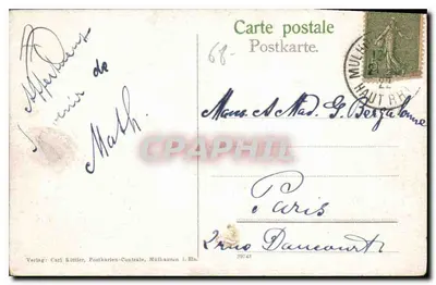 Mulhouse — Teatr Miejski — Verlag Carl Kittler, Postkarten-Centrale, Mulhausen i. Els. — Rewers