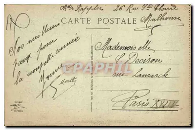 Mulhouse - Le Bollwerk — wydawca: Maxque, Strasbourg — Rewers