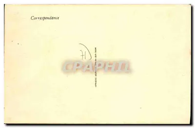 Castelo de Brancion — ruínas com escada — editor não identificado, n° de série 1(b) — Verso