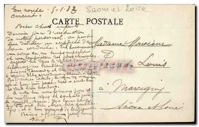 Ruínas do Castelo de Lournand — Environs de Cluny — Verso
