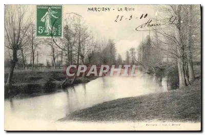 Marcigny - La Riole — vista do curso d'água — Imp. L. Betard