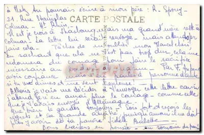 Zamek Saint-Aubin-sur-Loire — widok ogrodu — wydawca anonimowy, nr serii 8 i L — Rewers
