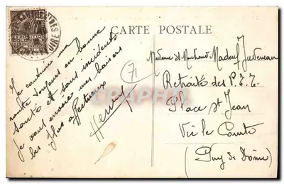 Blanzy-les-Mines (S.-et-L.) — Zamek Plessis, widok z Jeziora — wydawca nieznany, nr 215 — Rewers