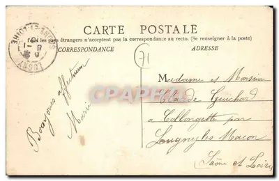 DOMPIERRE-les-ORMES — Skalny wzniesienie Góry Marcon — Wydawnictwo E. Te — Rewers