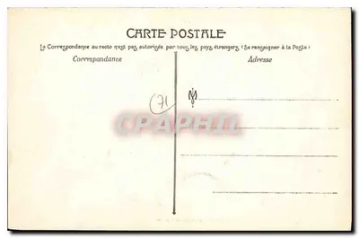 Okręgi Autun — Zamek Monthelton, dawniej rezydencja św. Chantal (kredek z 1820) — Phototype J. Cogueugniet - Autun — Rewers