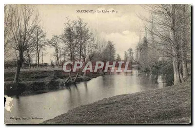 Bilhete postal antigo Marcigny La Riole