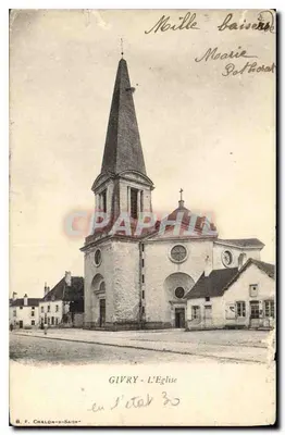 Givry - L'Église — éditeur B. F. Chalon-saon, n° 30