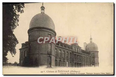 Castelo de Digoine (Palinges) — Coleção dos Castelos da Borgonha — Fototipia Bourgeois Frères, Chalons-sur-Marne