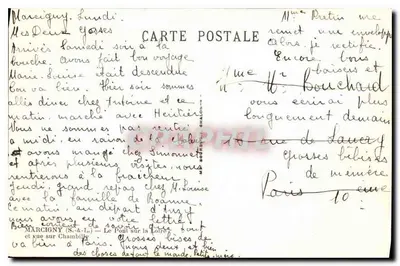 Ponte sobre a Loire — Marcigny — editor M. Bouchard, n° 310 — Verso
