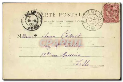 Zamek w Sercy — Chalons-sur-Saône — Fototypia Bourgeoise — Rewers