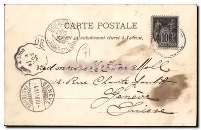 Panorama Sennecey-le-Grand — widok z powietrza — Wyd. Buretton, Chalons-sur-Saône — Rewers