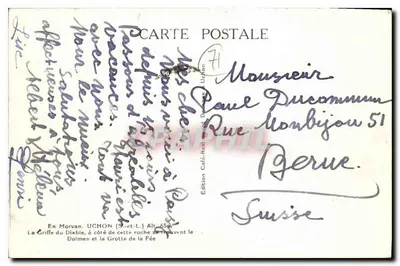 Griff du Diable — W Morvanie, UCHON (S.-et-L.) — Wydawnictwo Café-Réal, Dole — Rewers