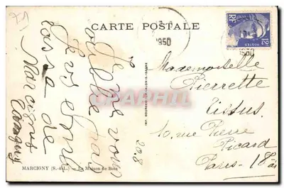 Marcigny (S.-A.L.) — A Casa de Madeira — Editora: Impr. Bourgoin-Ballon — Verso
