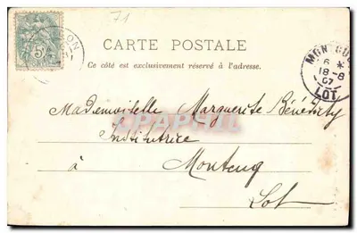 Ponte de Groléjac — Saône e Loire — A. Ticon, Magasin Universel, Gourdon — Verso
