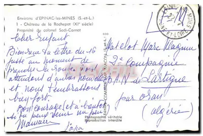 Zamek La Roche pot — Wokół Épinac-les-Mines (S.-et-L.) — Wydawnictwo Combier, nr 1 — Rewers