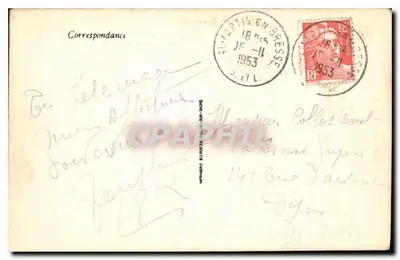 Zamek La Rochette obok St-Gengoux-le-National — Zamek feudalny z XII i XIV wieku — Właściciel Pana hrabiego de Lavernette St Maurice. — Rewers