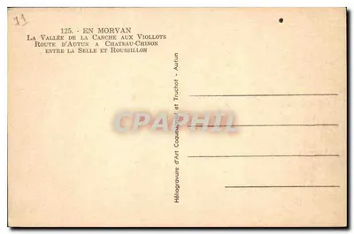 La Vallée de la Canche aux Viollots — W Morvan — Héliogravure d'Art Coquegniot et Truchot — Rewers