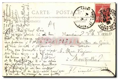 Chalon-sur-Saône — Torpedowiec przeprowadzający próby — B. F. Chalon & Saône — Rewers