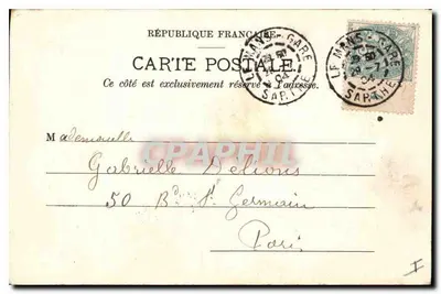Le Mans, La Couture — wydawca Jognet-Goupil, n°1 — Rewers