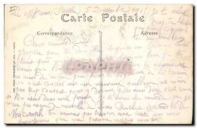 Le Mans — Abside katedry — R. Barbier, wyd., Le Mans — Rewers